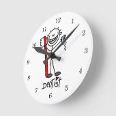 Horloge Ronde Chiffre de base Dentiste (Angle)
