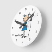 Horloge Ronde Chiffre de coiffure (Angle)