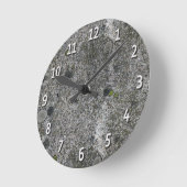 Horloge Ronde Chiffres blancs gris granit (Angle)