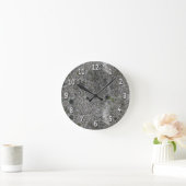 Horloge Ronde Chiffres blancs gris granit (Maison)