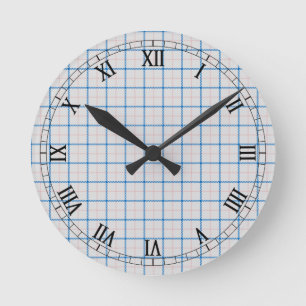 Horloge Ronde Chiffres romains classiques dos Tattersall