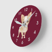Horloge Ronde chihuahua (Angle)