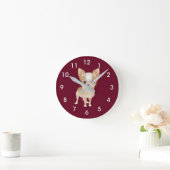 Horloge Ronde chihuahua (Maison)