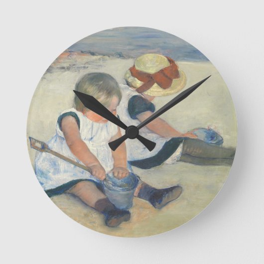 Horloge Ronde Children Playing on the Beach (Recto)