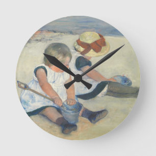 Horloge Ronde Children Playing on the Beach