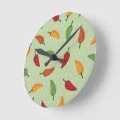 Horloge Ronde Chilli pepper (Angle)