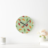 Horloge Ronde Chilli pepper (Maison)
