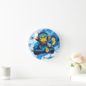 Horloge Ronde Chimpy Smash Pickleball (Maison)