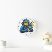 Horloge Ronde Chimpy Smash Pickleball  (Maison)