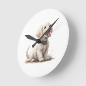 Horloge Ronde chiot (Angle)