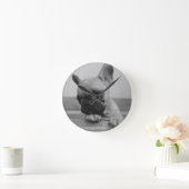 Horloge Ronde Chiot français (Maison)