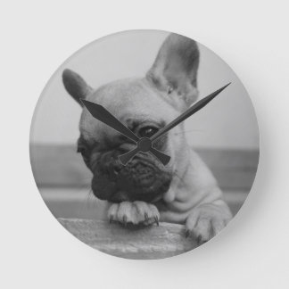 Horloge Ronde Chiot français