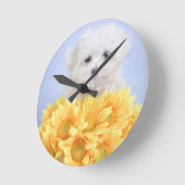 Horloge Ronde Chiot maltais (Angle)