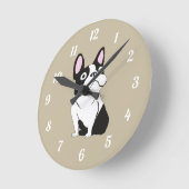 Horloge Ronde Chiot mignon (Angle)