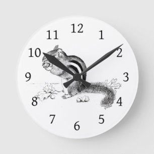 Horloge Ronde Chipmunk
