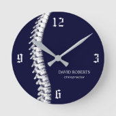 Horloge Ronde Chiropractic chiropractor Spine Therapeuist Navy (Recto)