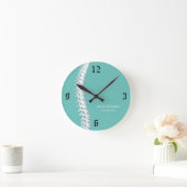 Horloge Ronde Chiropractic Chiropractor Spine Therapist Teal (Maison)