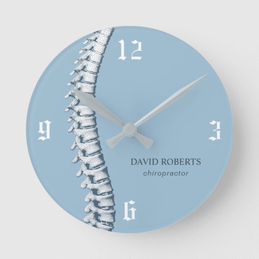 Horloge Ronde Chiropratique Chiropraticien Anatomie de la colonn (Recto)