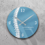 Horloge Ronde Chiropratique Chiropraticien Spine Therapist Blue<br><div class="desc">Chiropractic Chiropractor Spine Therapist Horloges Bleues.</div>