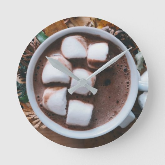 Horloge Ronde Chocolat chaud et cacao de marshmallows (Recto)