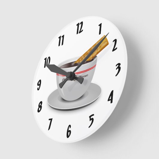 Horloge Ronde Chocolat con Churro (Angle)