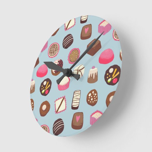 Horloge Ronde Chocolat confiserie (Angle)