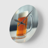 Horloge Ronde Chope à bière (Angle)