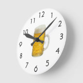 Horloge Ronde Chope de Bière (Angle)