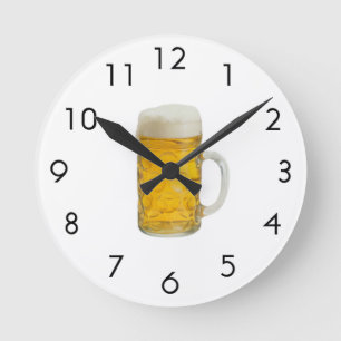 Horloge Ronde Chope de Bière