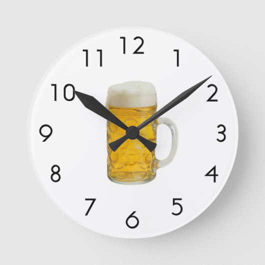 Horloge Ronde Chope de Bière (Recto)