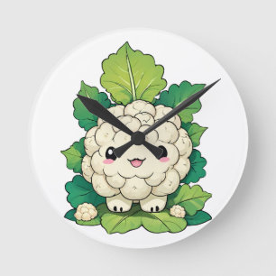 Horloge Ronde Chou-fleur Kawaii