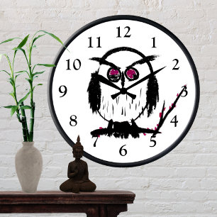 Horloge Ronde Chouette chinoise