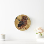Horloge Ronde Chouette vintage (Maison)