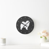 Horloge Ronde Chow Chow Silhouette (Maison)