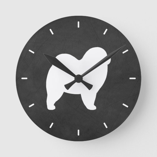 Horloge Ronde Chow Chow Silhouette (Recto)