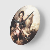 Horloge Ronde Christ le Bon Pasteur (Angle)