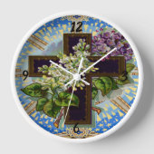 Horloge ronde Christian Floral Cross (Recto)