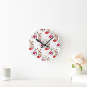 Horloge Ronde Christmas Dog & Cat (Maison)