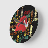 Horloge Ronde Christmas empoisonne Have a Nice Day & a Better Ni (Angle)