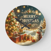 Horloge Ronde  Christmas into your home  Wall Clock (Recto)