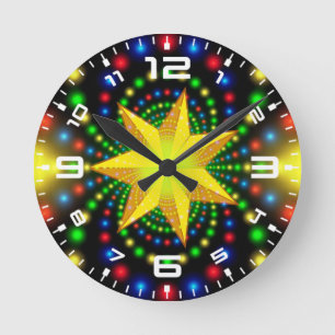 Horloge Ronde Christmas Star Fractal Design-29440