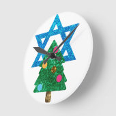 Horloge Ronde christmukkah hanoukka (Angle)