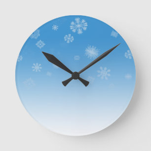 Horloge Ronde Chutes de neige