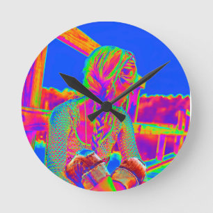 Horloge Ronde Ciel bleu