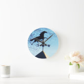 Horloge Ronde Ciel bleu de palette de temps de cheval (Maison)