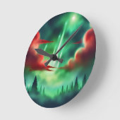 Horloge Ronde ciel vert (Angle)
