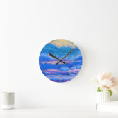 Horloge Ronde Ciels dorés (Maison)