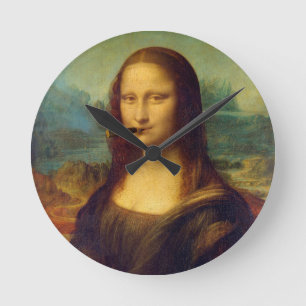 Horloge Ronde Cigar Smoker Mona Lisa Smoking Puffing