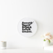 Horloge Ronde Cinq saveurs de base (Maison)