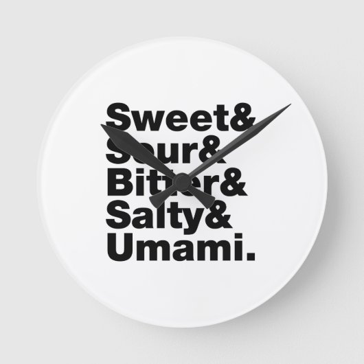 Horloge Ronde Cinq saveurs de base (Recto)